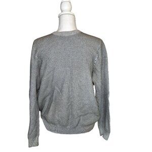 Perry Ellis Sweater Mens Large Gray Classiccore Cabincore Grandpa Comfy 90's VTG